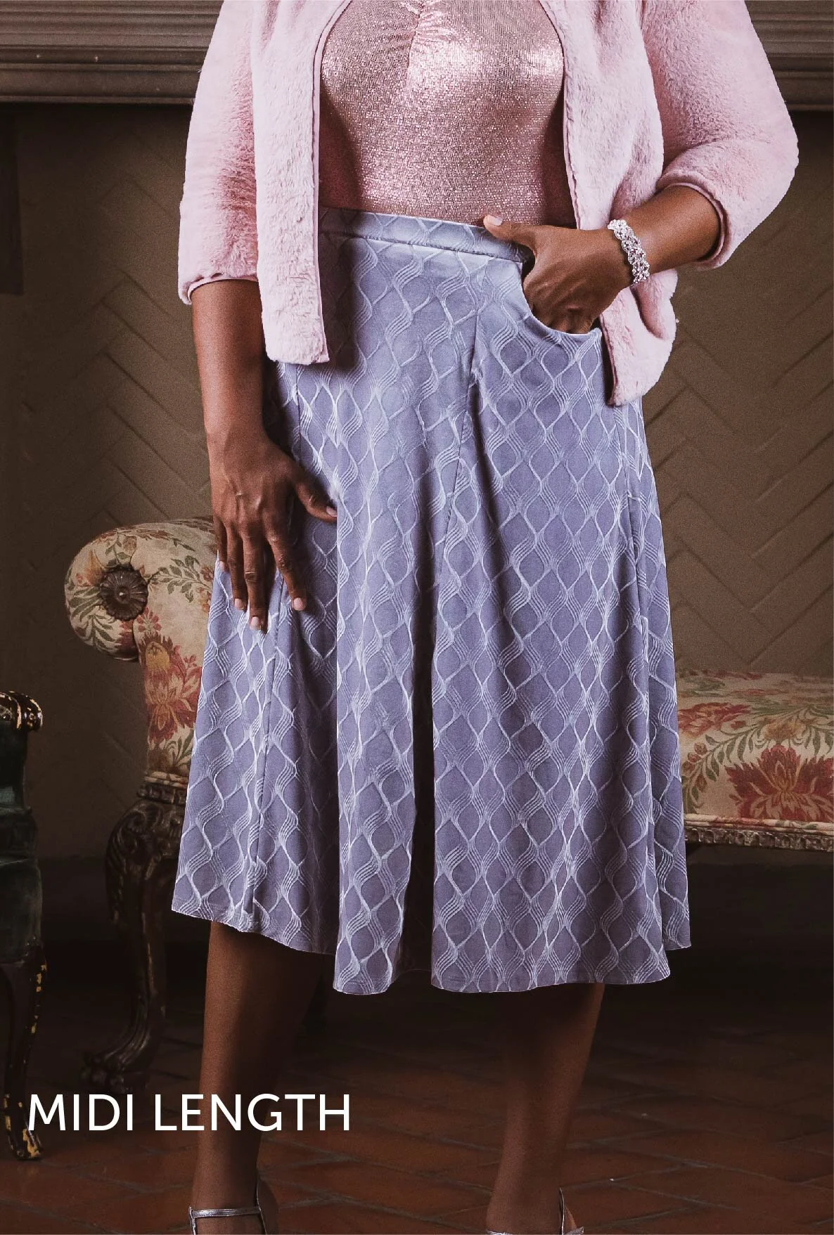 Avery Midi A-Line Skirt - Image 4