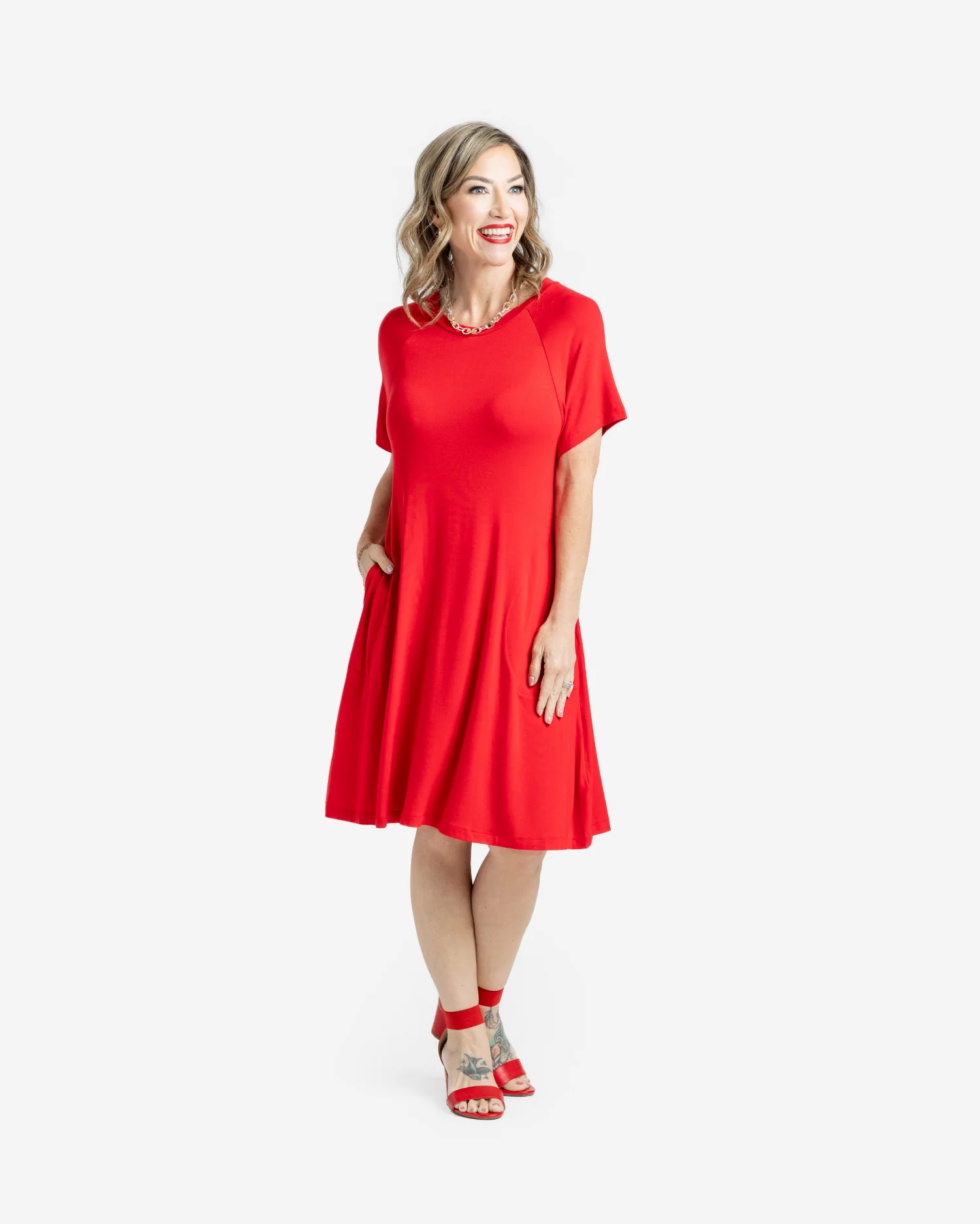 Celia Raglan A-line Dress - Image 4
