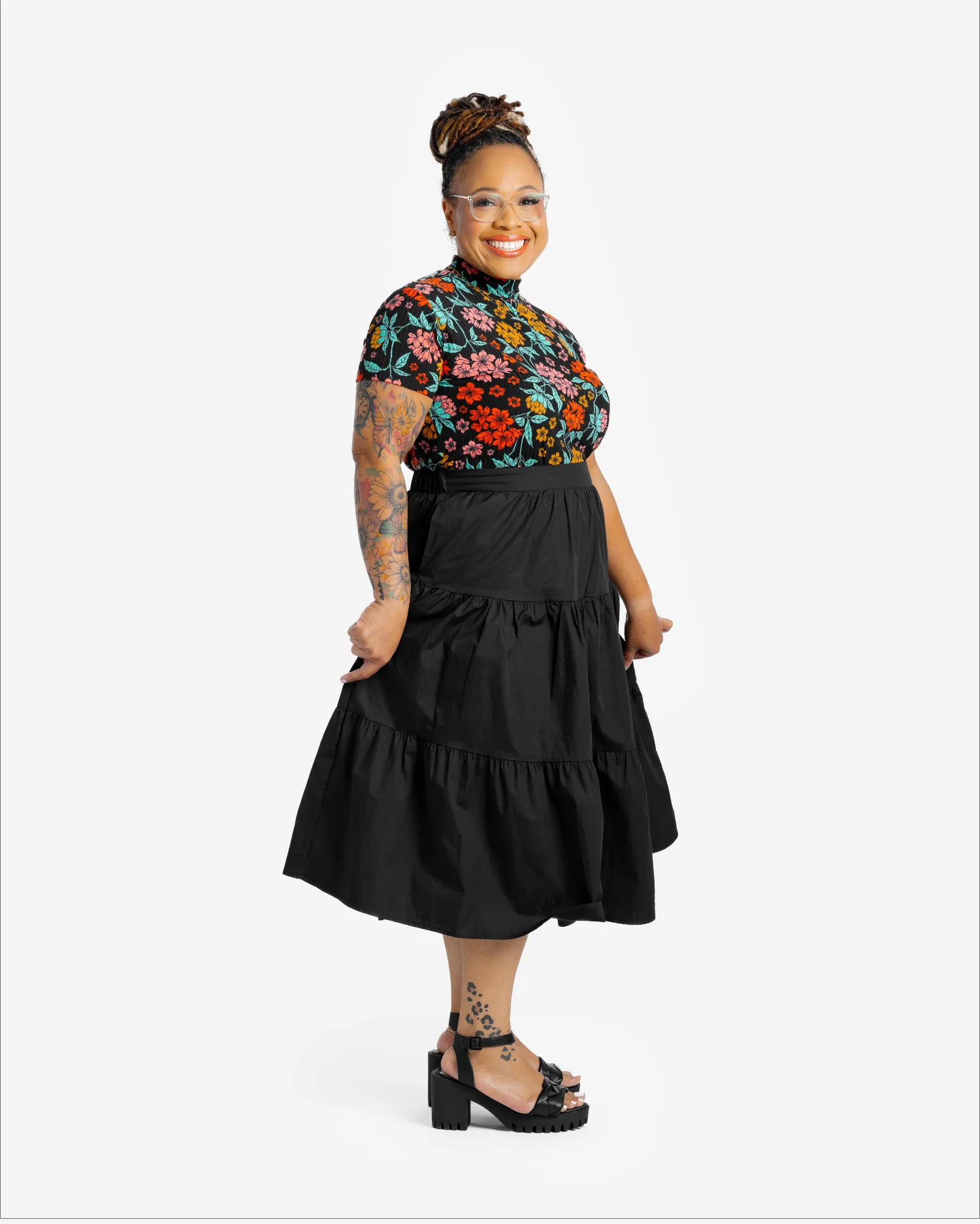 Coletta Tiered Midi Skirt - Image 4