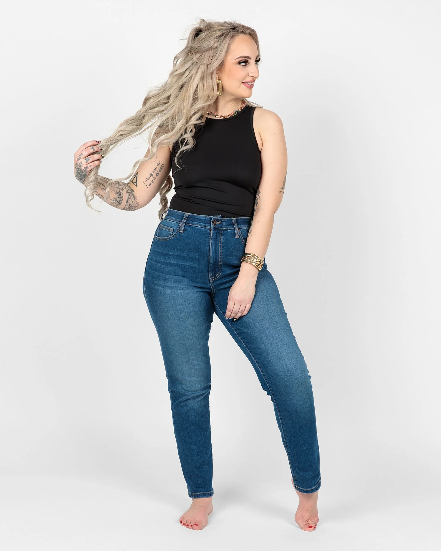 Denim High Rise Slim Straight - Image 3
