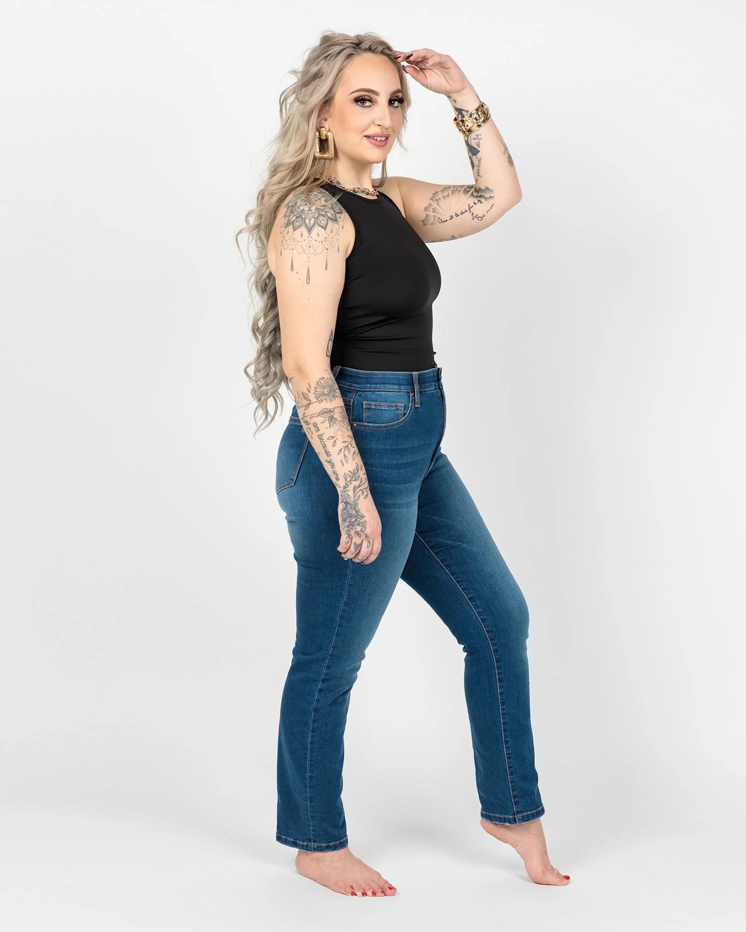 Denim High Rise Slim Straight - Image 4