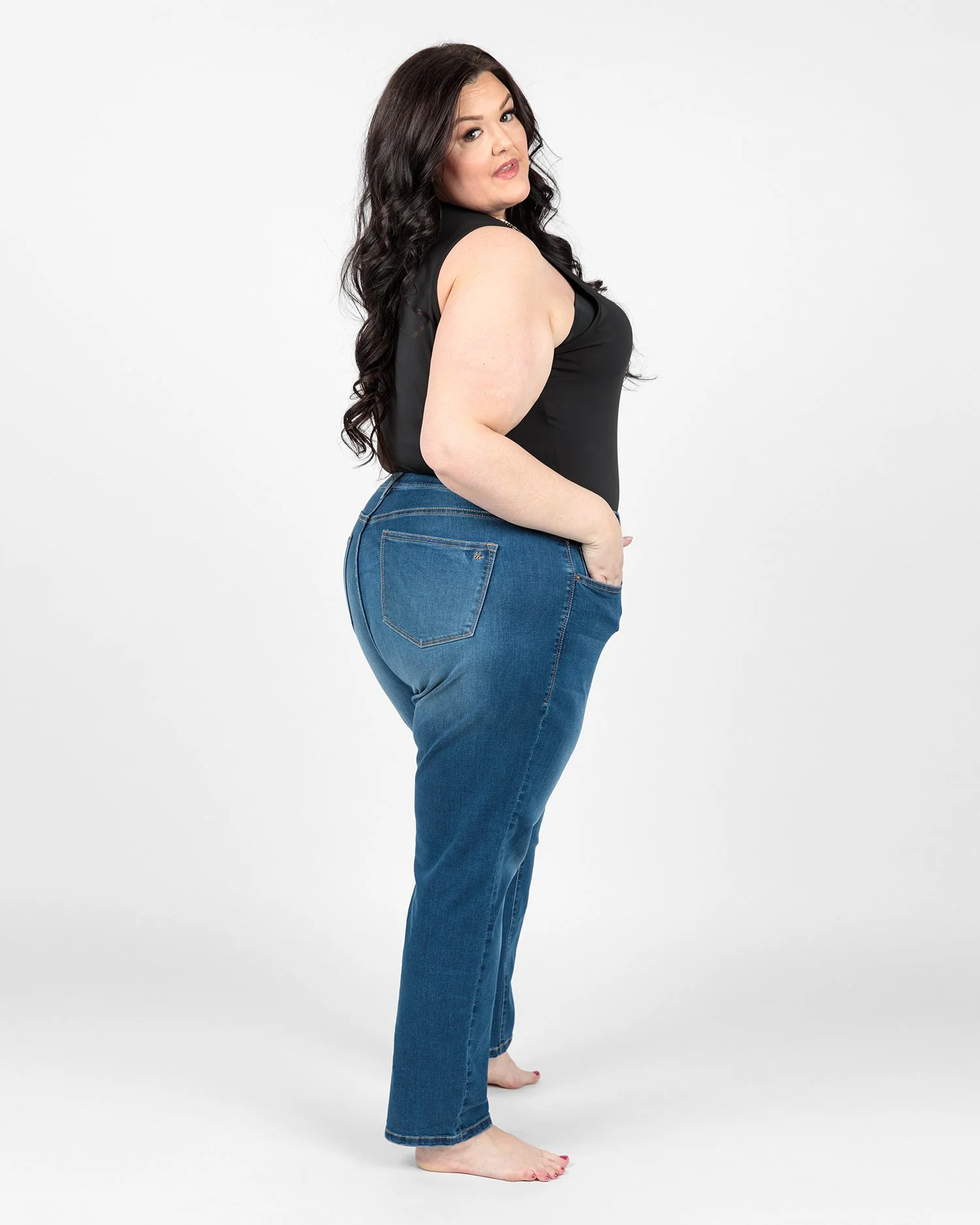 Denim High Rise Slim Straight - Image 6