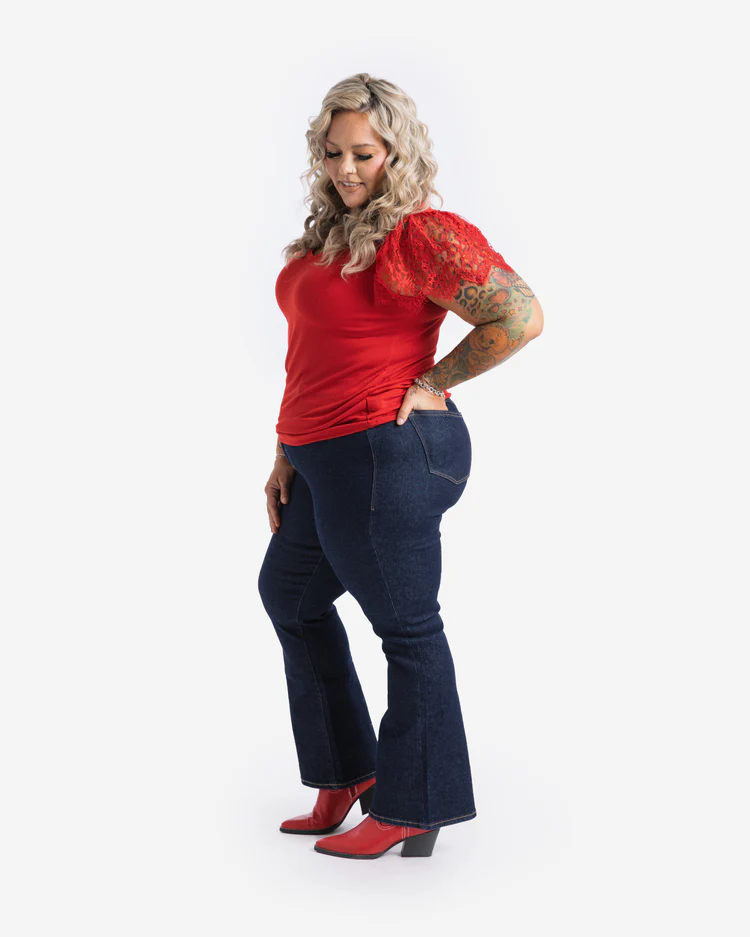 Destiny Lace Sleeve Top - Image 5