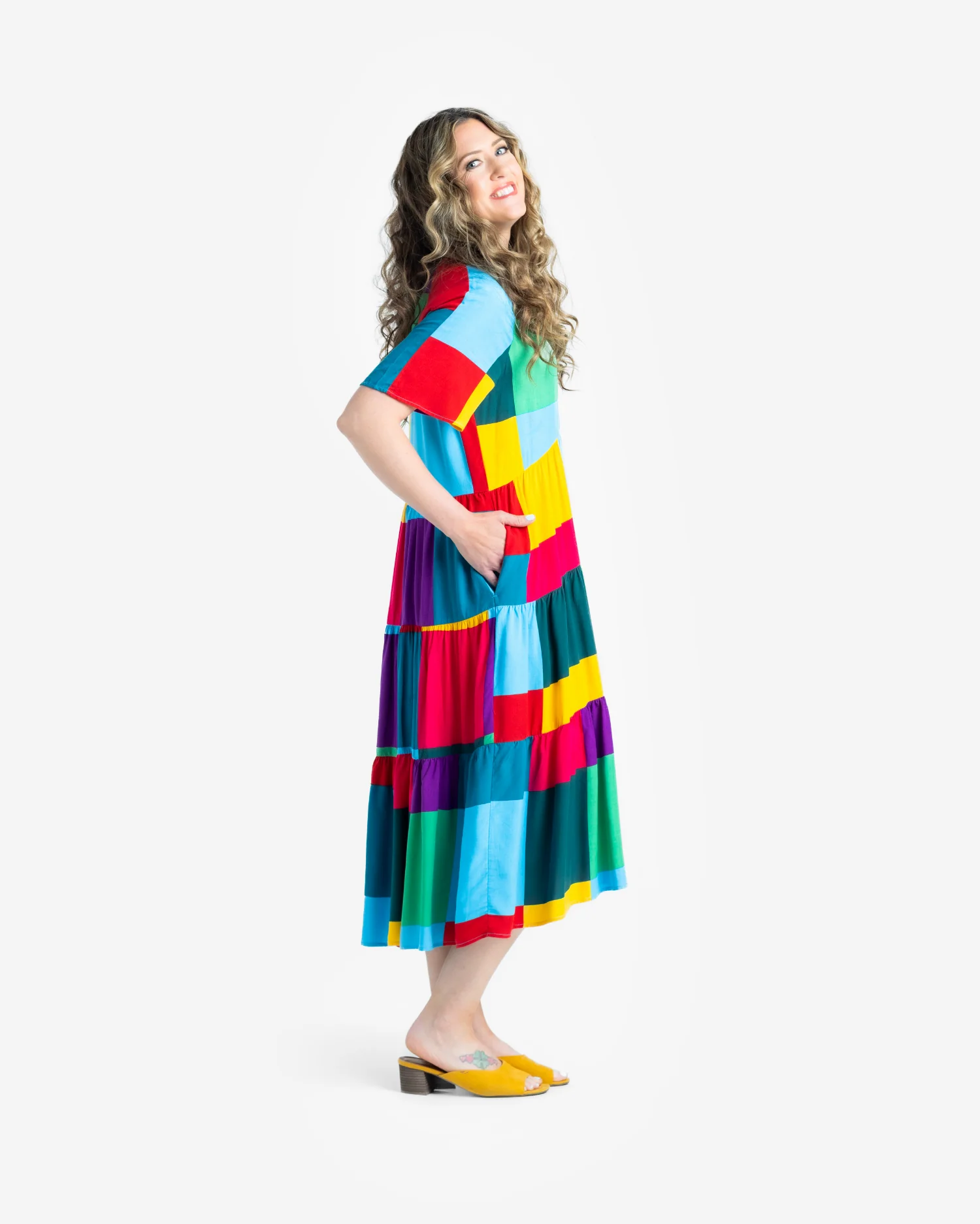 Helene Tiered Midi Dress - Image 2
