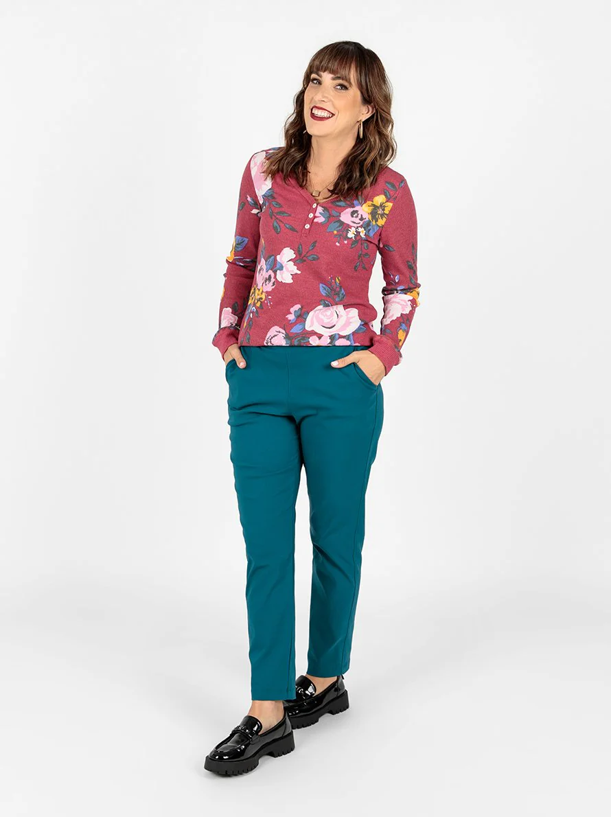 Ruby Y-Neck Henley