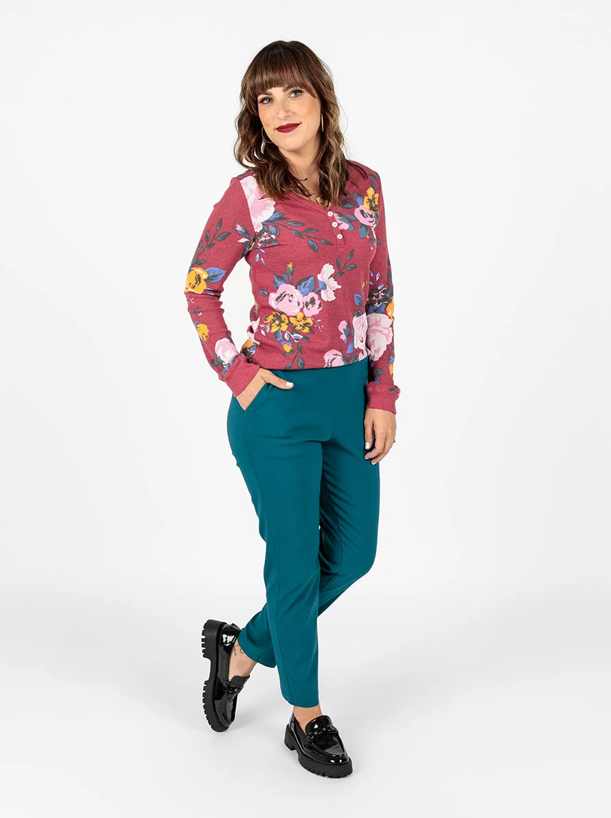 Ruby Y-Neck Henley - Image 2