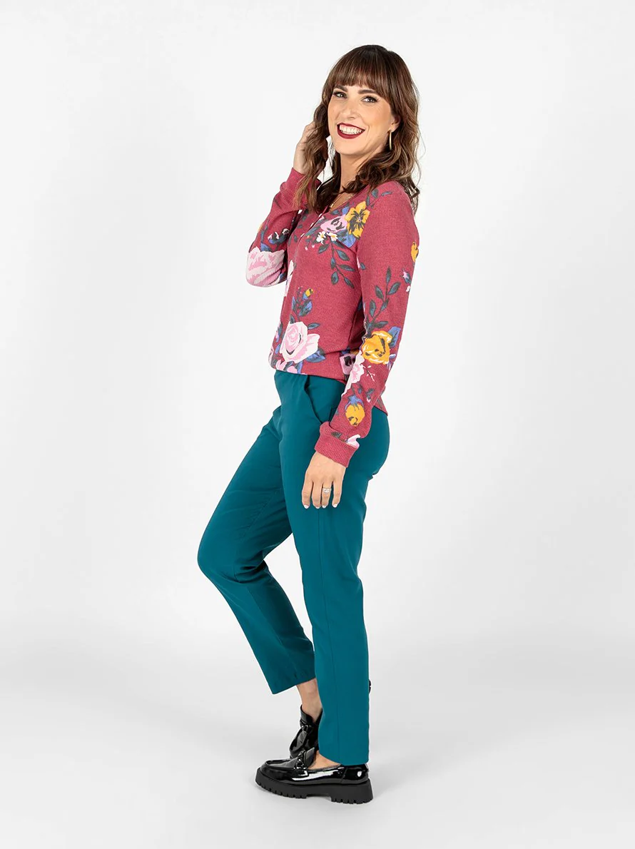 Ruby Y-Neck Henley - Image 3